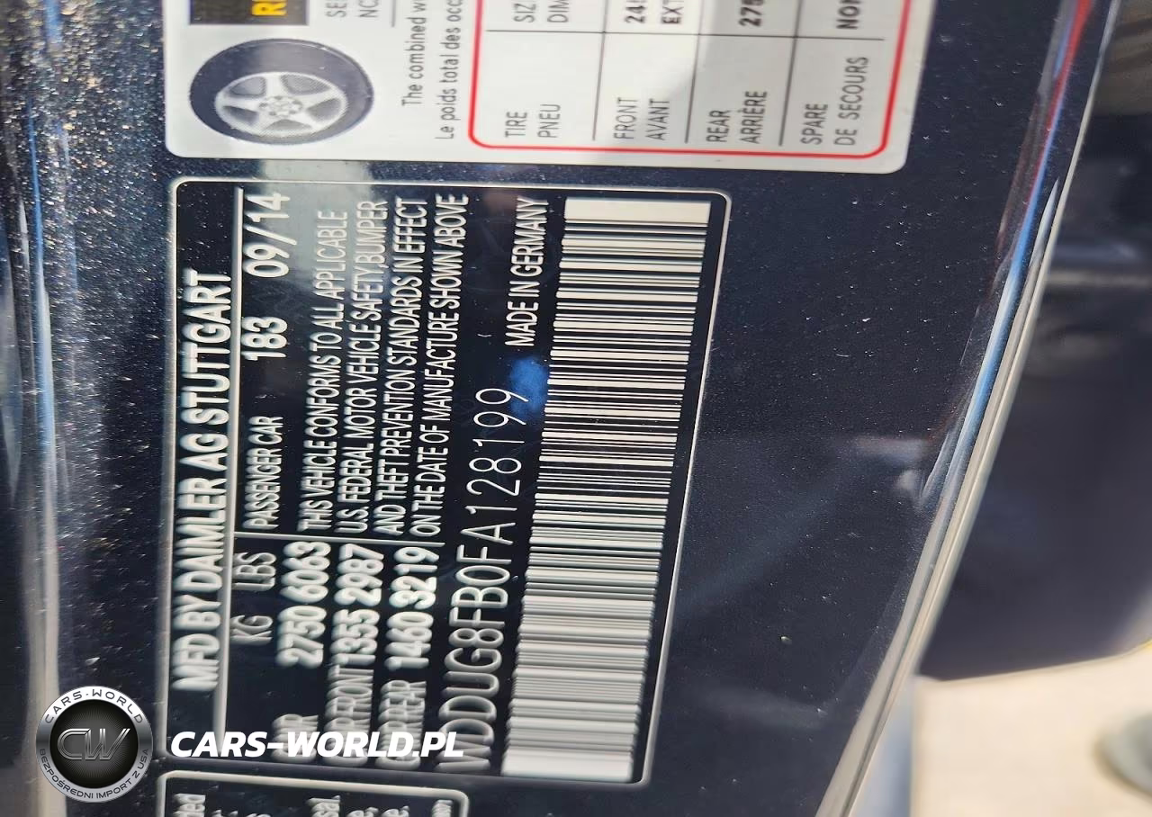 2015 Mercedes-Benz S 550 4Matic VIN:WDDUG8FB0FA128199 - 12