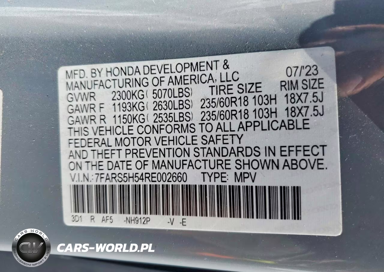 2024 Honda Cr-V Sport VIN:7FARS5H54RE002660 - 12