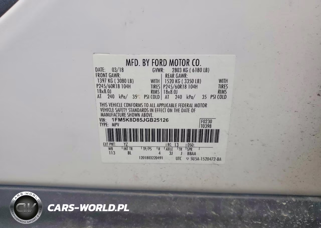 2018 Ford Explorer Xlt VIN:1FM5K8D85JGB25126 - 13