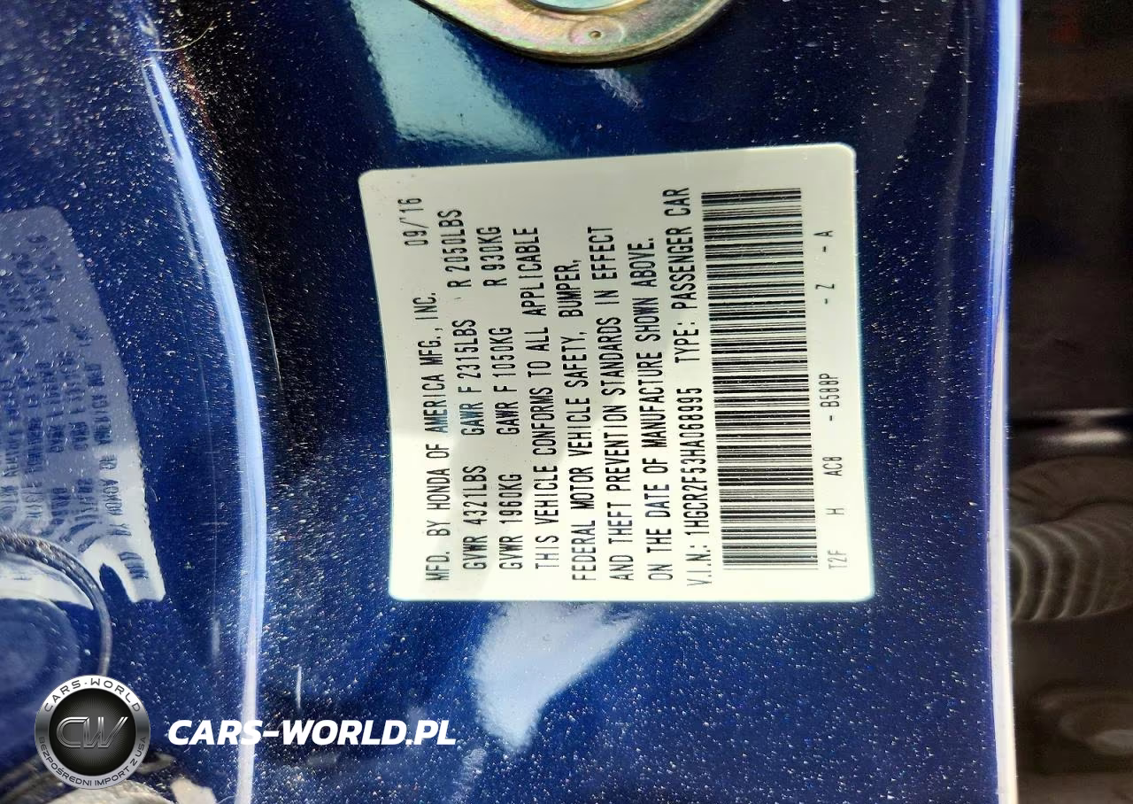 2017 Honda Accord Sport VIN:1HGCR2F53HA068995 - 13