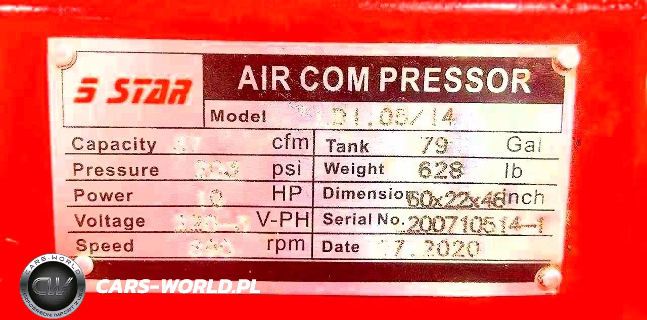 2020 79 Gallon Air Compressor 10 Hp VIN:L2007105141 - 10