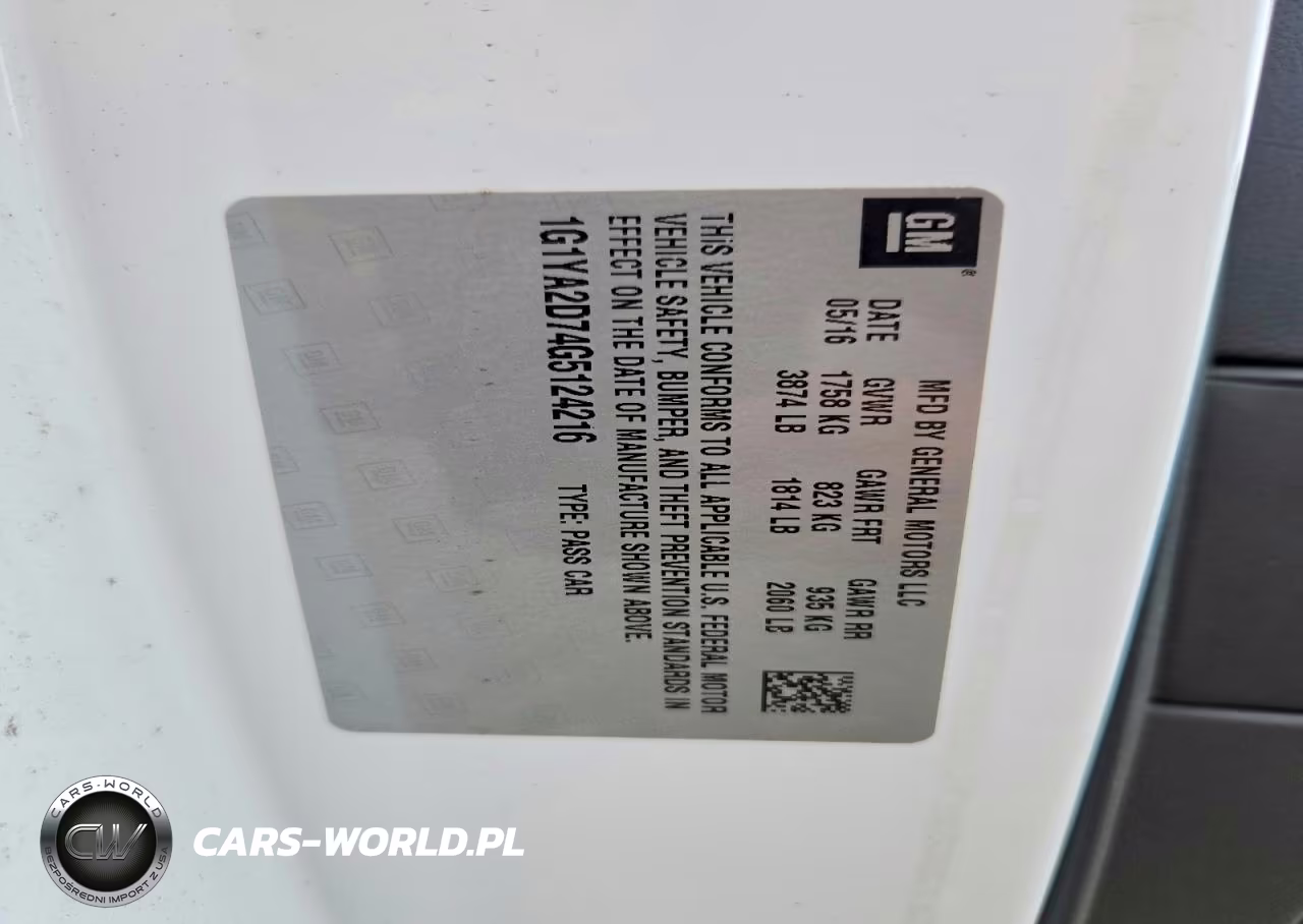 2016 Chevrolet Corvette Stingray 1Lt VIN:1G1YA2D74G5124216 - 12