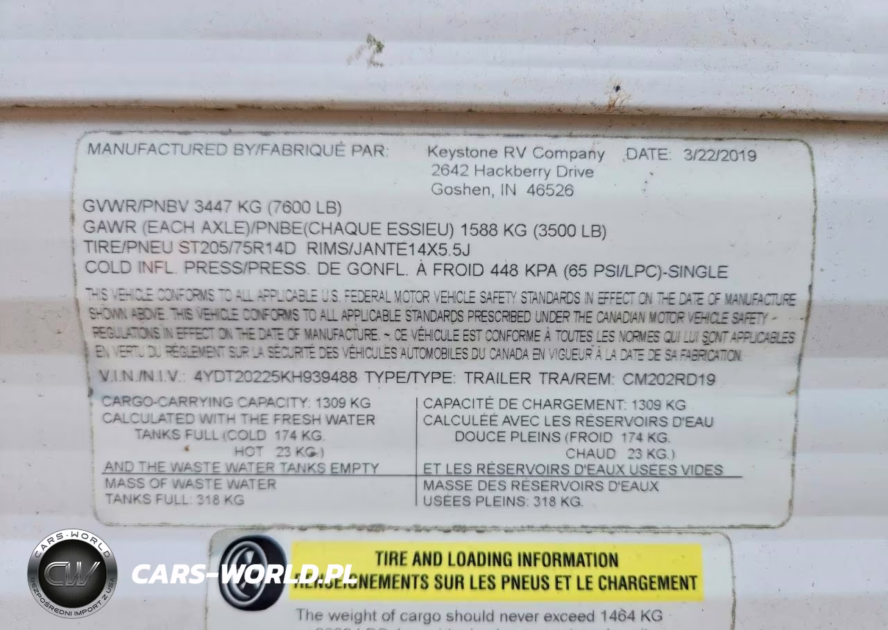 2019 Coleman Trailers VIN:4YDT20225KH939488 - 10