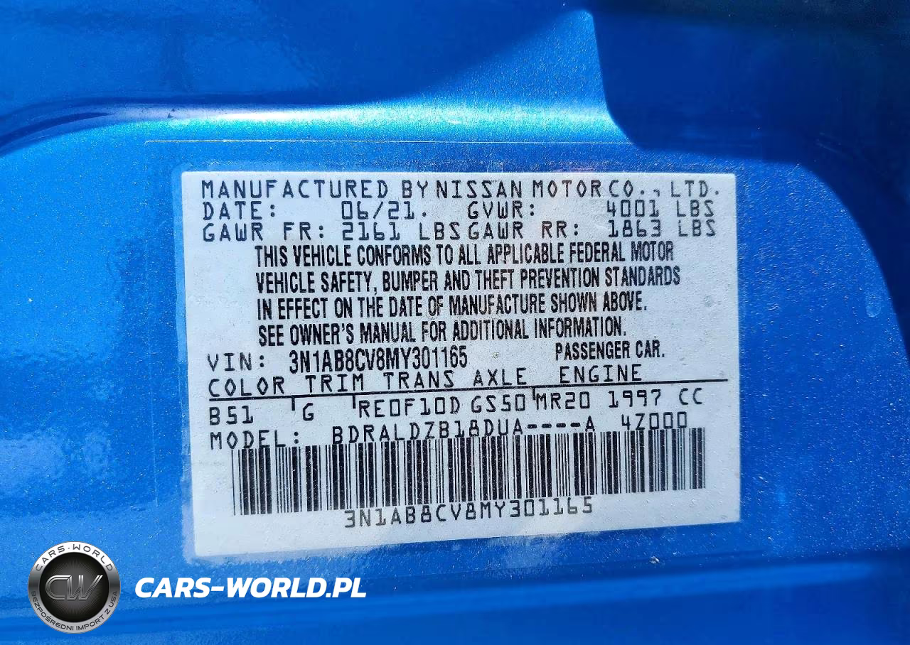 2021 Nissan Sentra Sv VIN:3N1AB8CV8MY301165 - 12