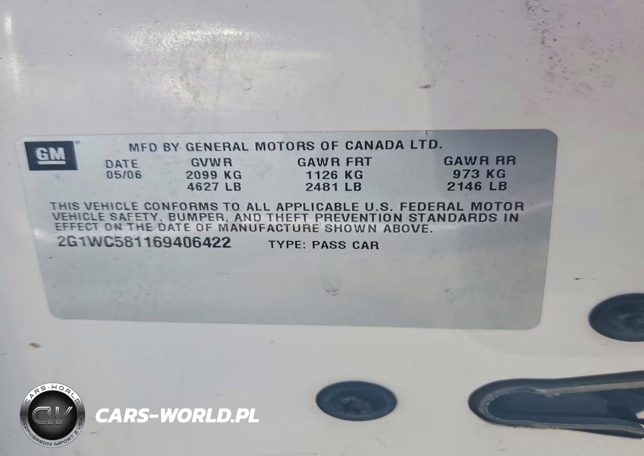 2006 Chevrolet Impala Lt VIN:2G1WC581169406422 - 12