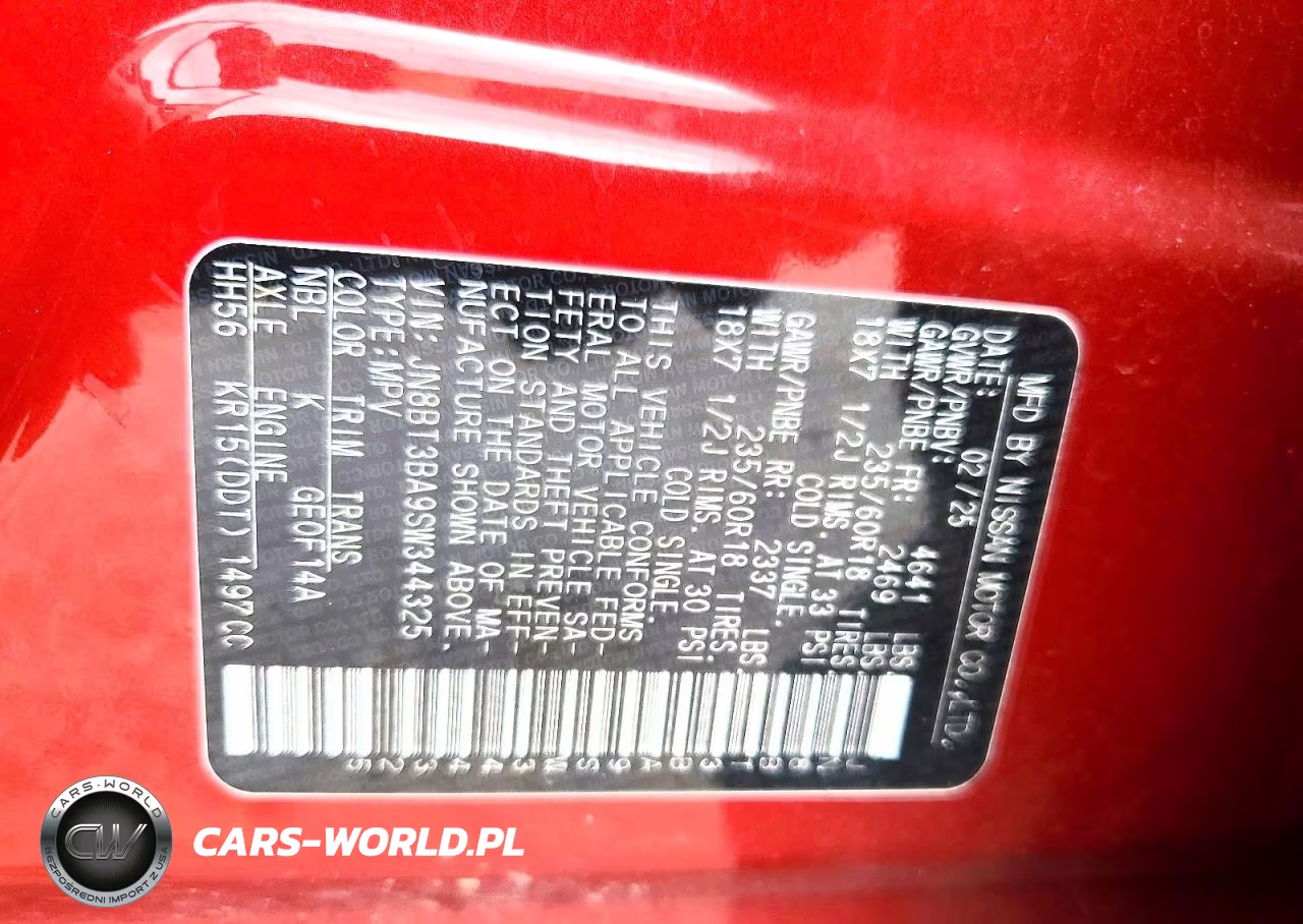 2025 Nissan Rogue Sv VIN:JN8BT3BA9SW344325 - 12