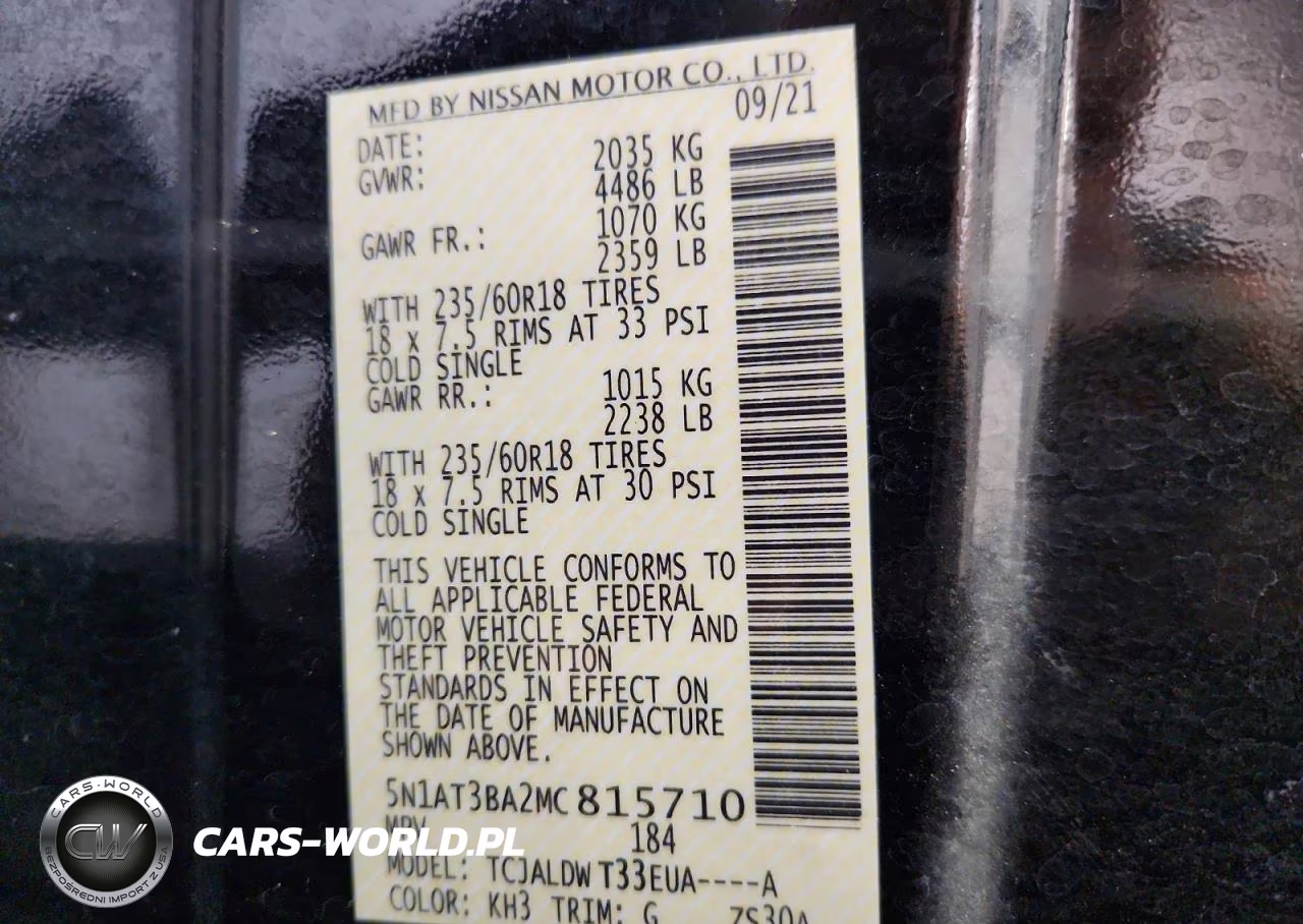 2021 Nissan Rogue Sv VIN:5N1AT3BA2MC815710 - 14
