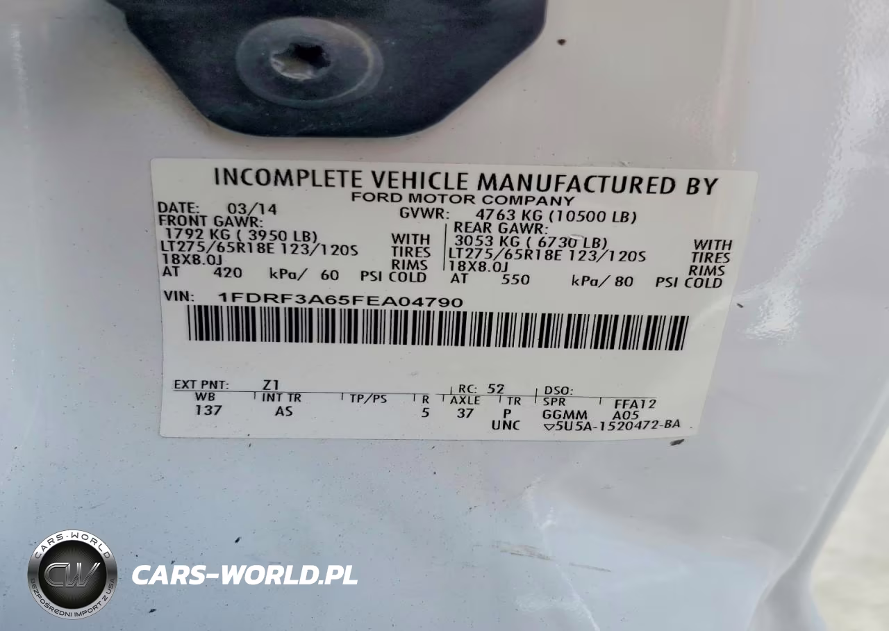 2015 Ford F350 Super Duty VIN:1FDRF3A65FEA04790 - 12