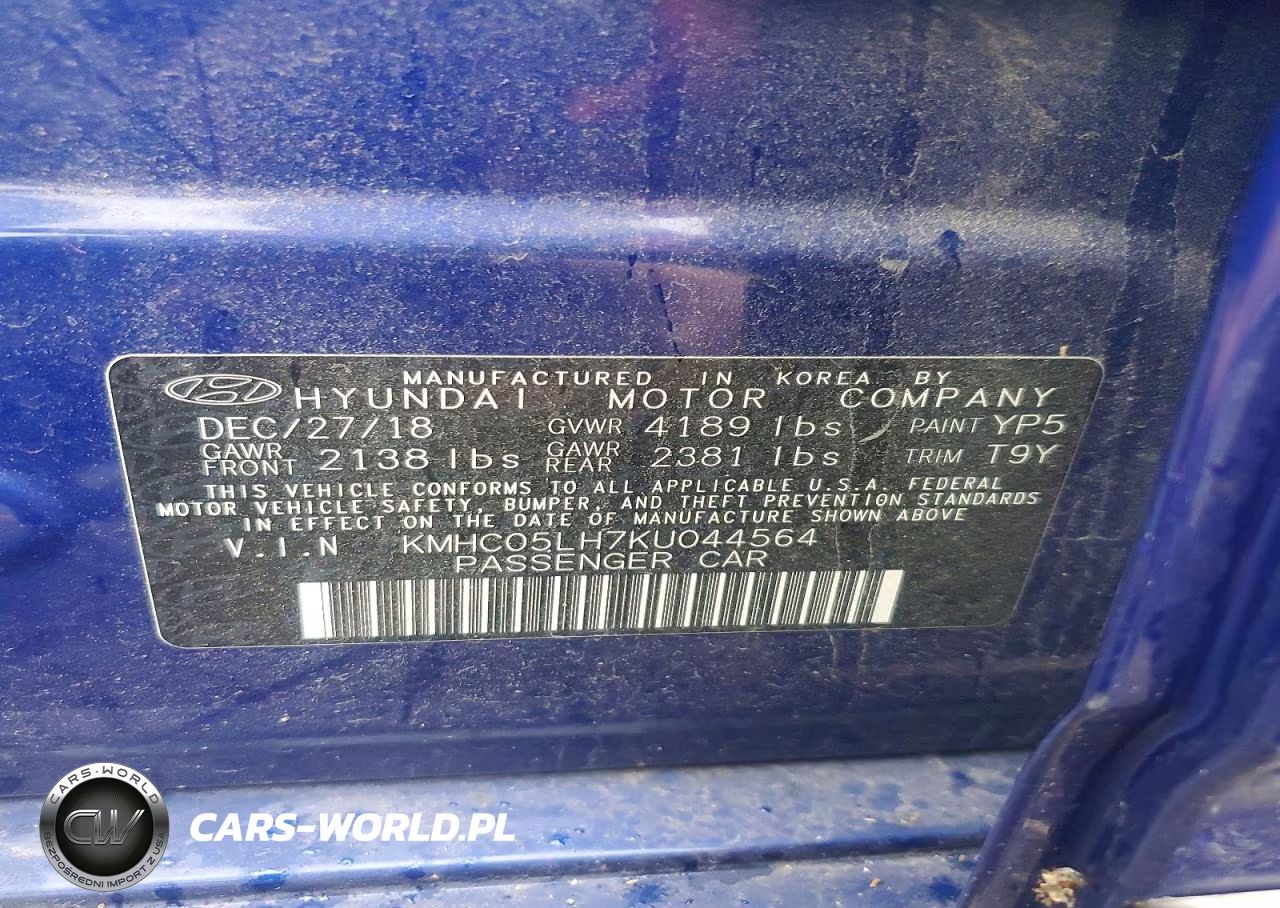 2019 Hyundai Ioniq Limited VIN:KMHC05LH7KU044564 - 12