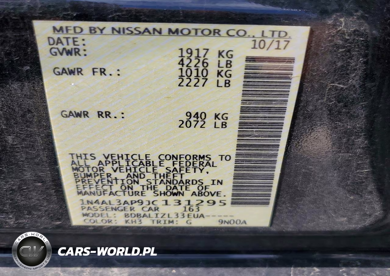 2018 Nissan Altima 2.5 Sv VIN:1N4AL3AP9JC131295 - 12