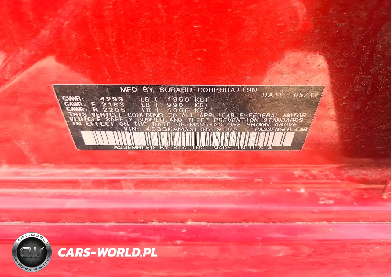2017 Subaru Impreza Sport VIN:4S3GKAM69H3619185 - 12