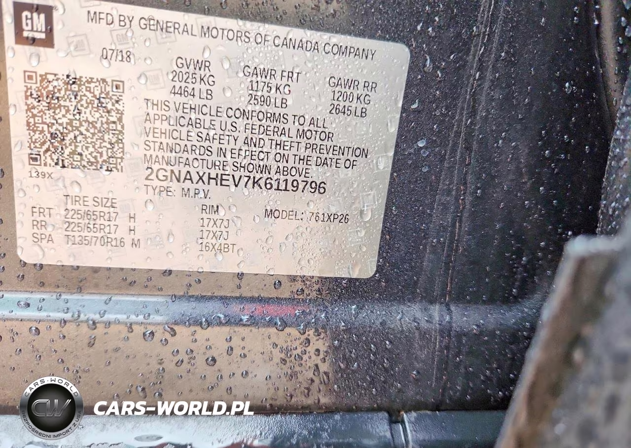 2019 Chevrolet Equinox Ls VIN:2GNAXHEV7K6119796 - 13