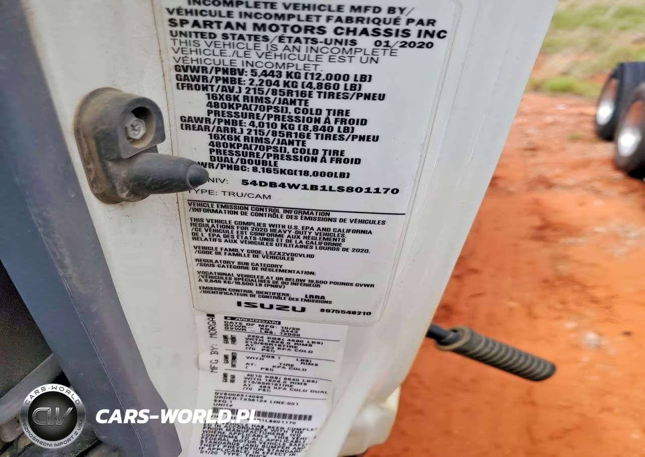 2020 Isuzu Npr Box Truck VIN:54DB4W1B1LS801170 - 13