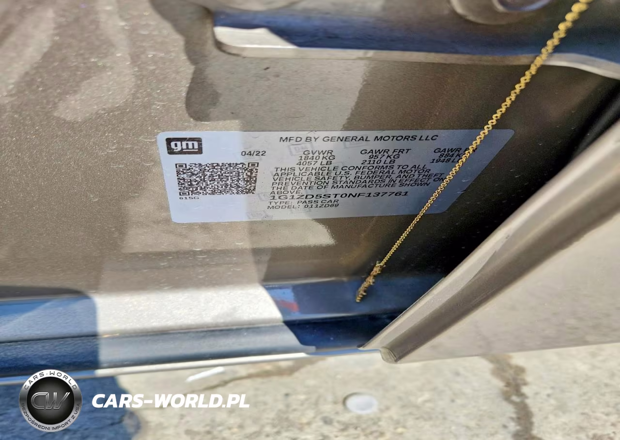 2022 Chevrolet Malibu Lt VIN:1G1ZD5ST0NF137761 - 12