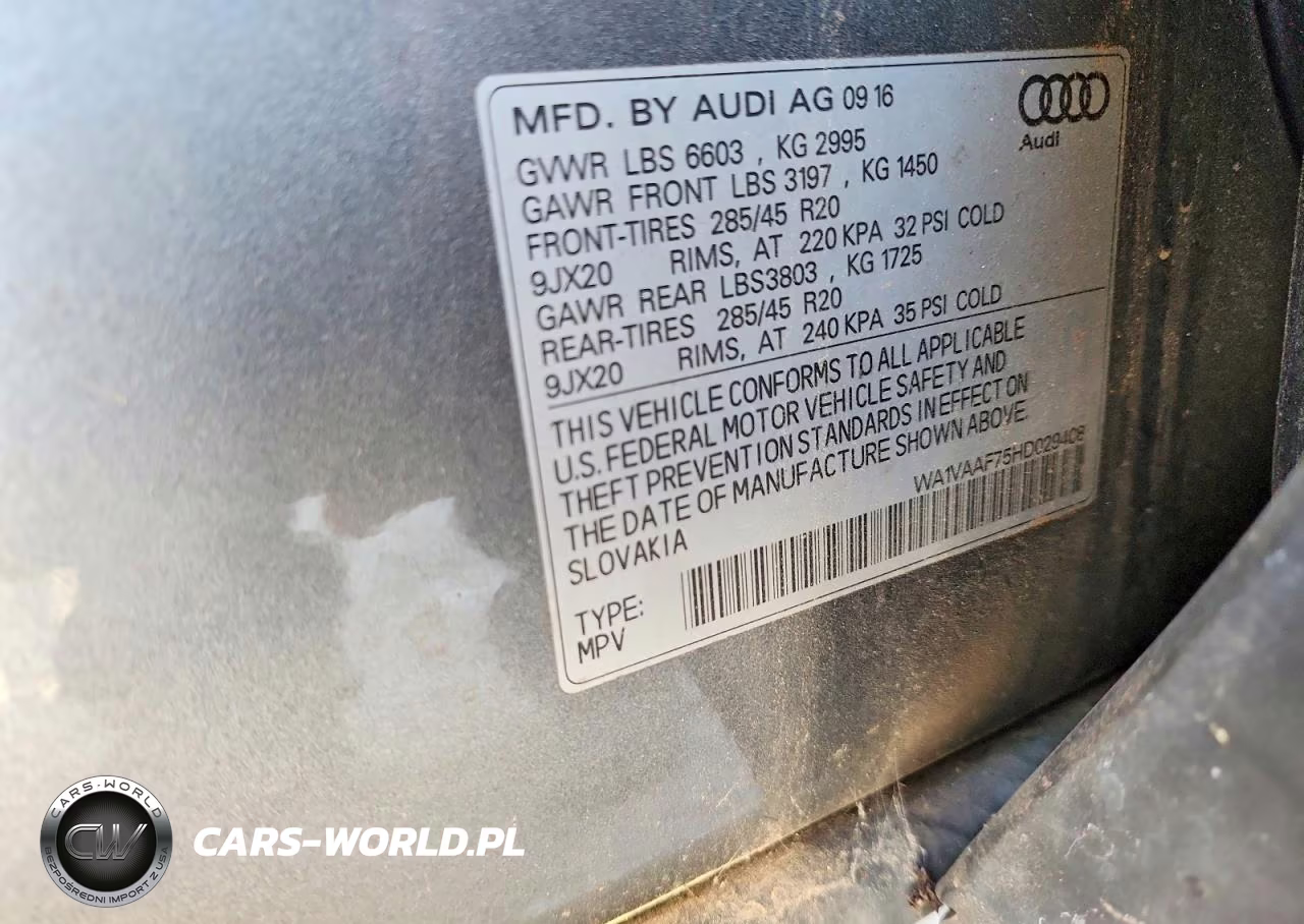 2017 Audi Q7 Prestige VIN:WA1VAAF75HD029408 - 13