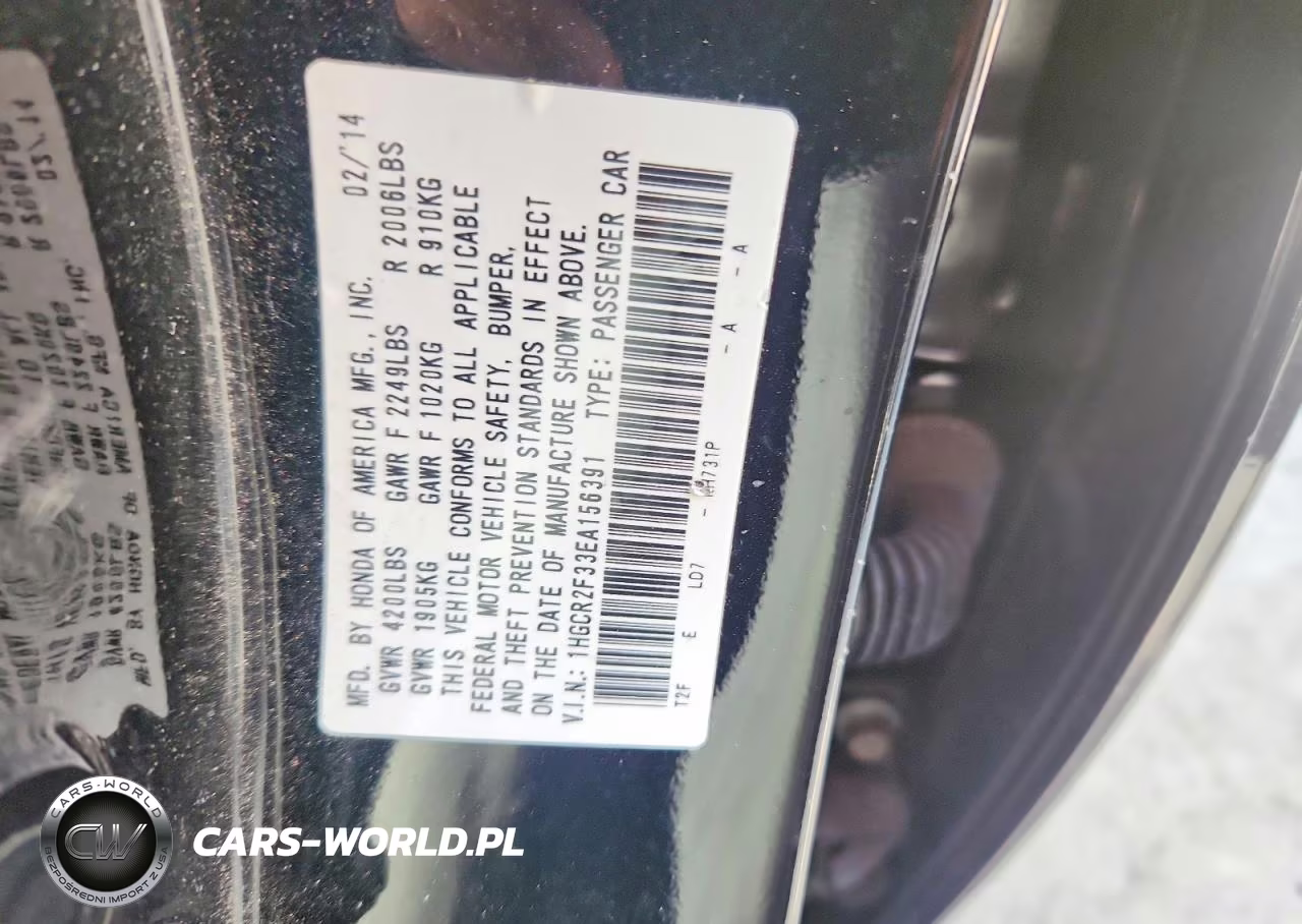 2014 Honda Accord Lx VIN:1HGCR2F33EA156391 - 12