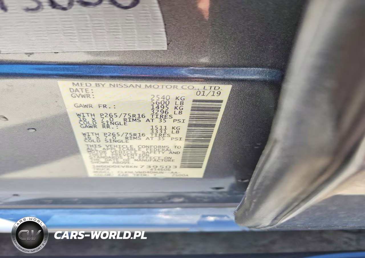 2019 Nissan Frontier Pro-4X VIN:1N6DD0EV8KN739503 - 12