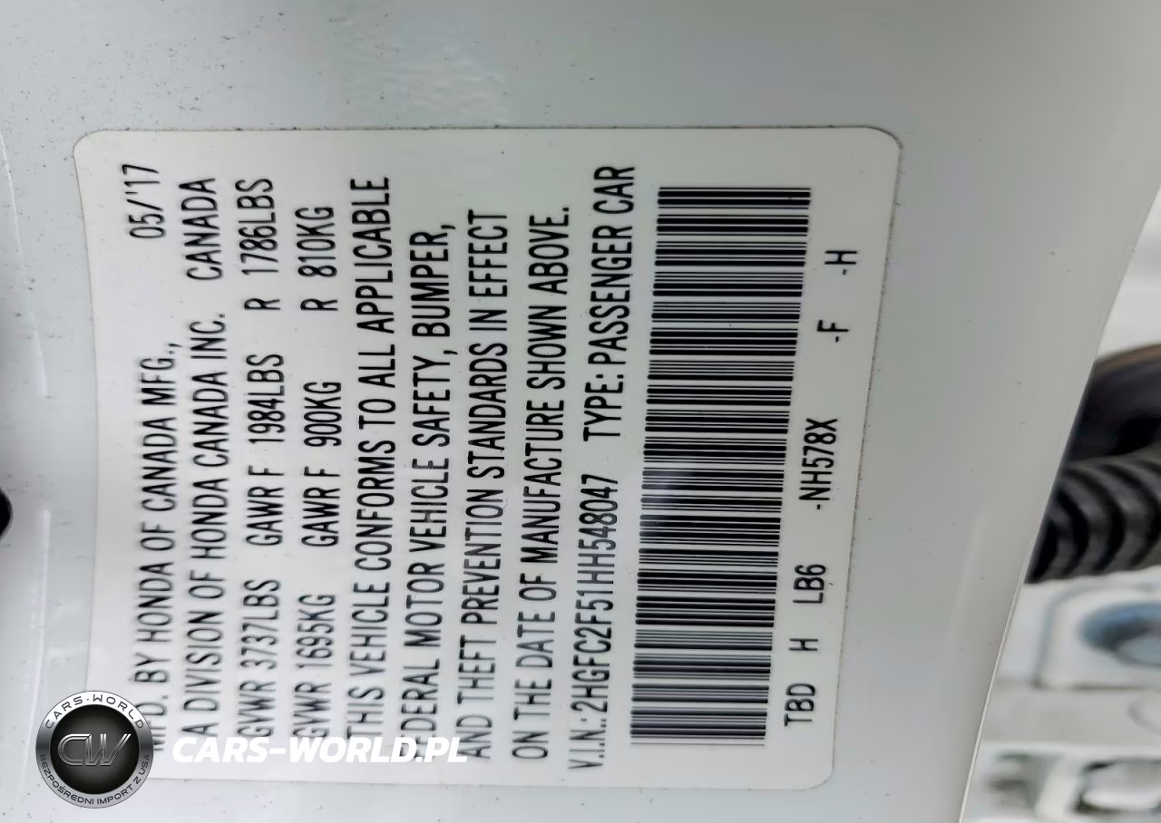 2017 Honda Civic Lx VIN:2HGFC2F51HH548047 - 12