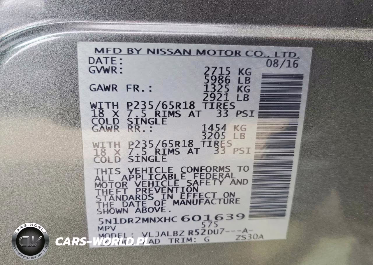 2017 Nissan Pathfinder S VIN:5N1DR2MNXHC601639 - 13