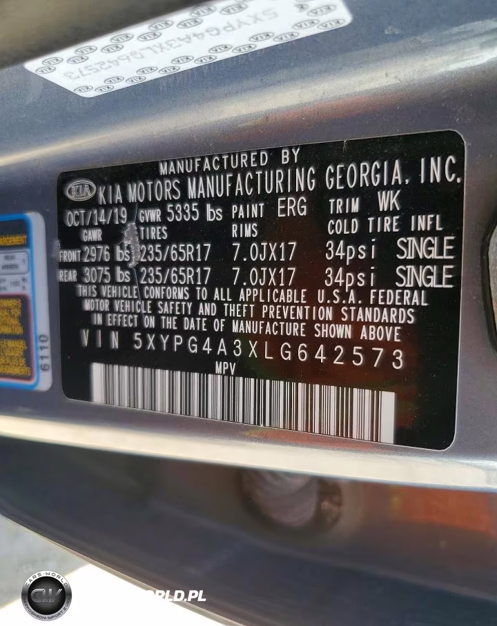 2020 Kia Sorento Lx VIN:5XYPG4A3XLG642573 - 13