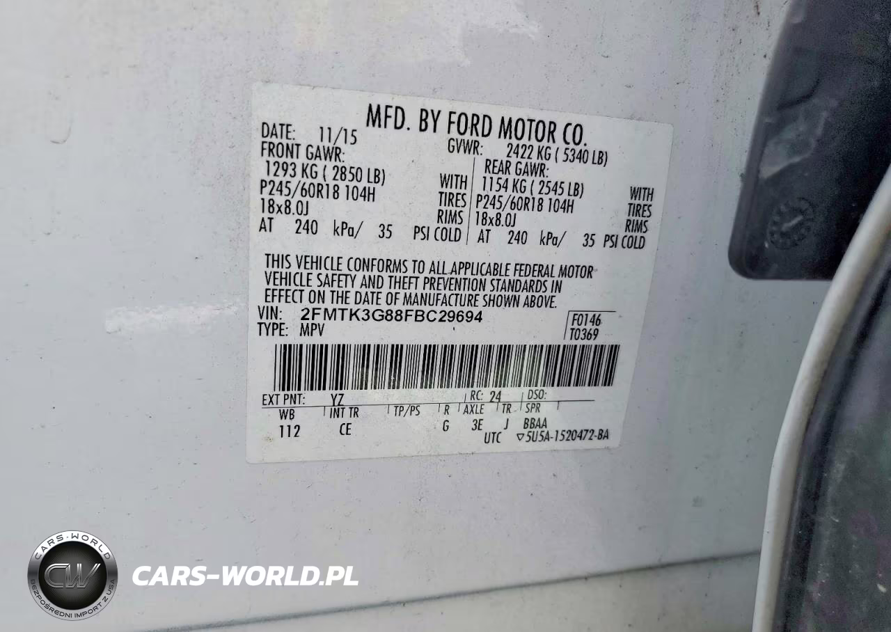 2015 Ford Edge Se VIN:2FMTK3G88FBC29694 - 13