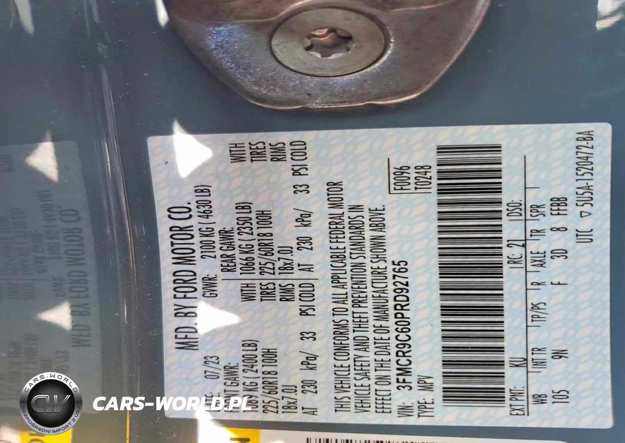 2023 Ford Bronco Sport Outer Banks VIN:3FMCR9C60PRD92765 - 13
