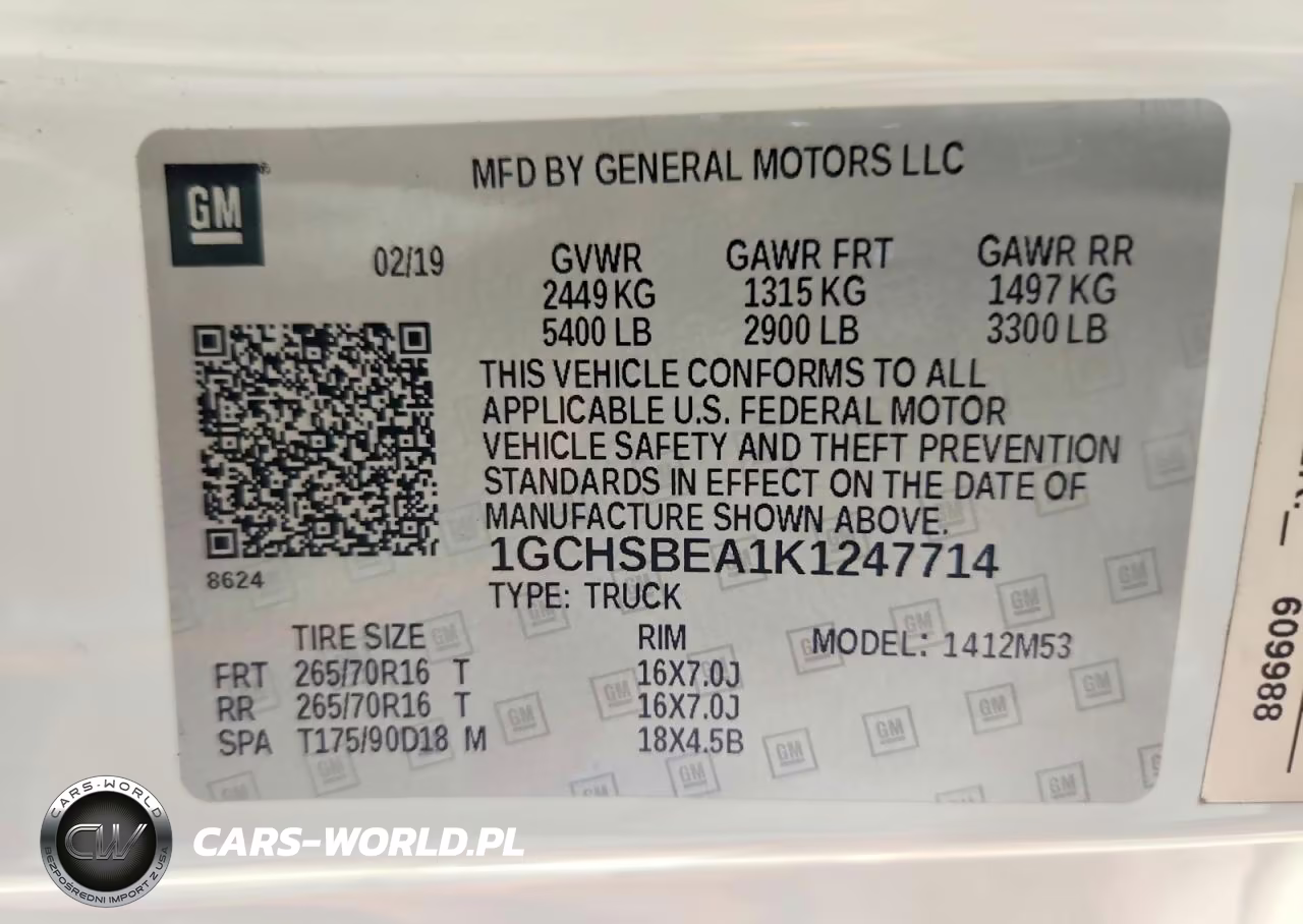 2019 Chevrolet Colorado VIN:1GCHSBEA1K1247714 - 12