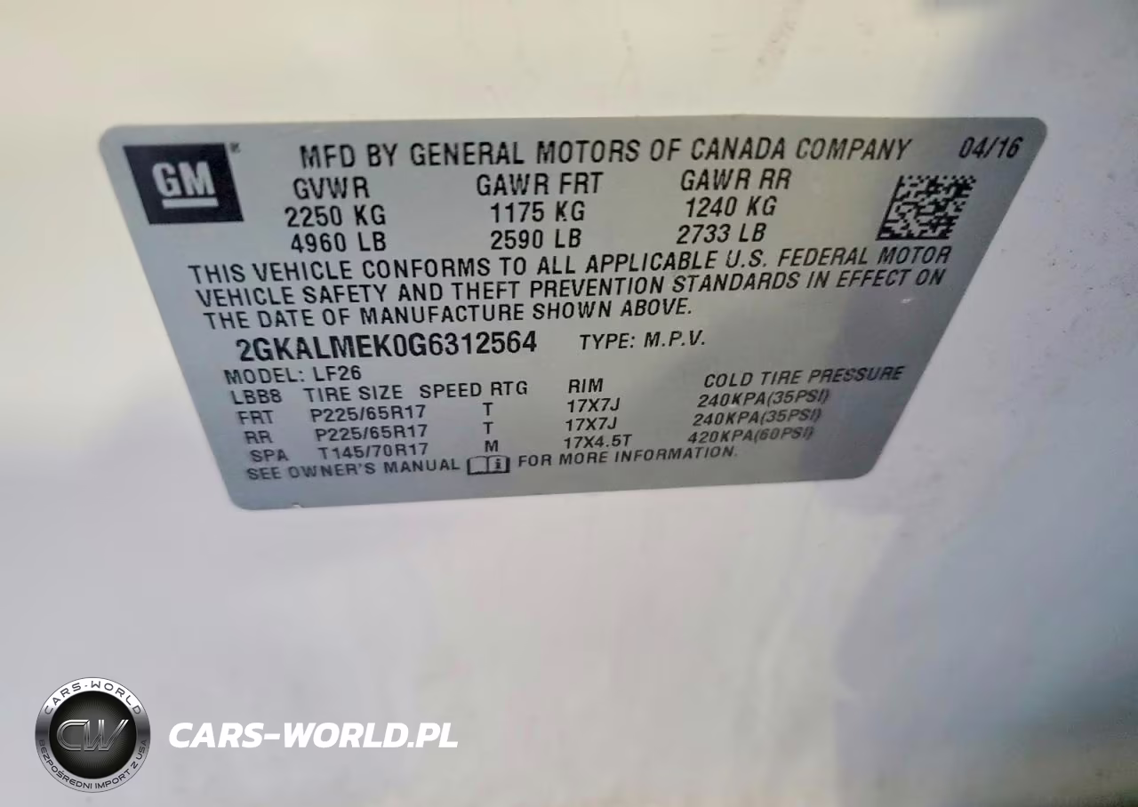2016 GMC Terrain Sle VIN:2GKALMEK0G6312564 - 13