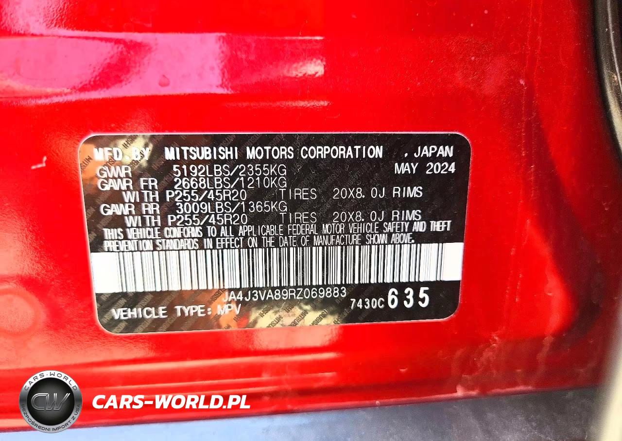 2024 Mitsubishi Outlander Se VIN:JA4J3VA89RZ069883 - 12