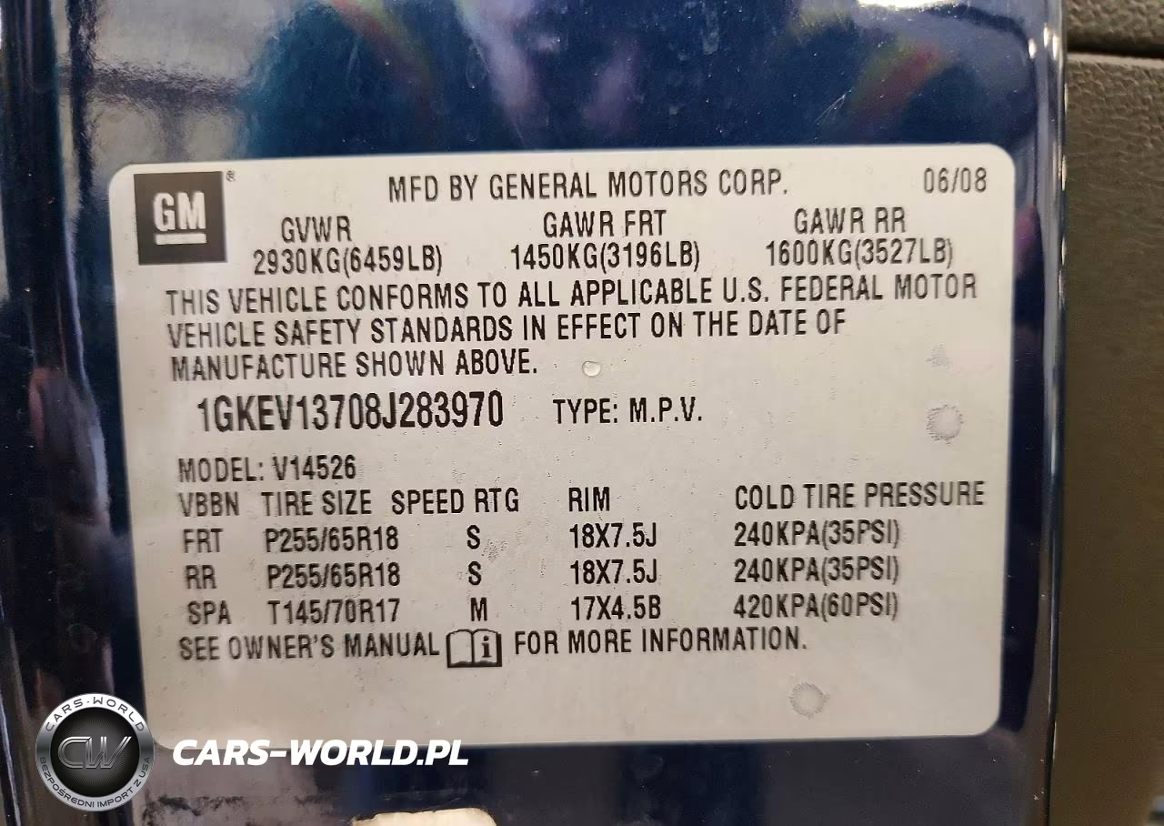 2008 GMC Acadia Sle VIN:1GKEV13708J283970 - 12