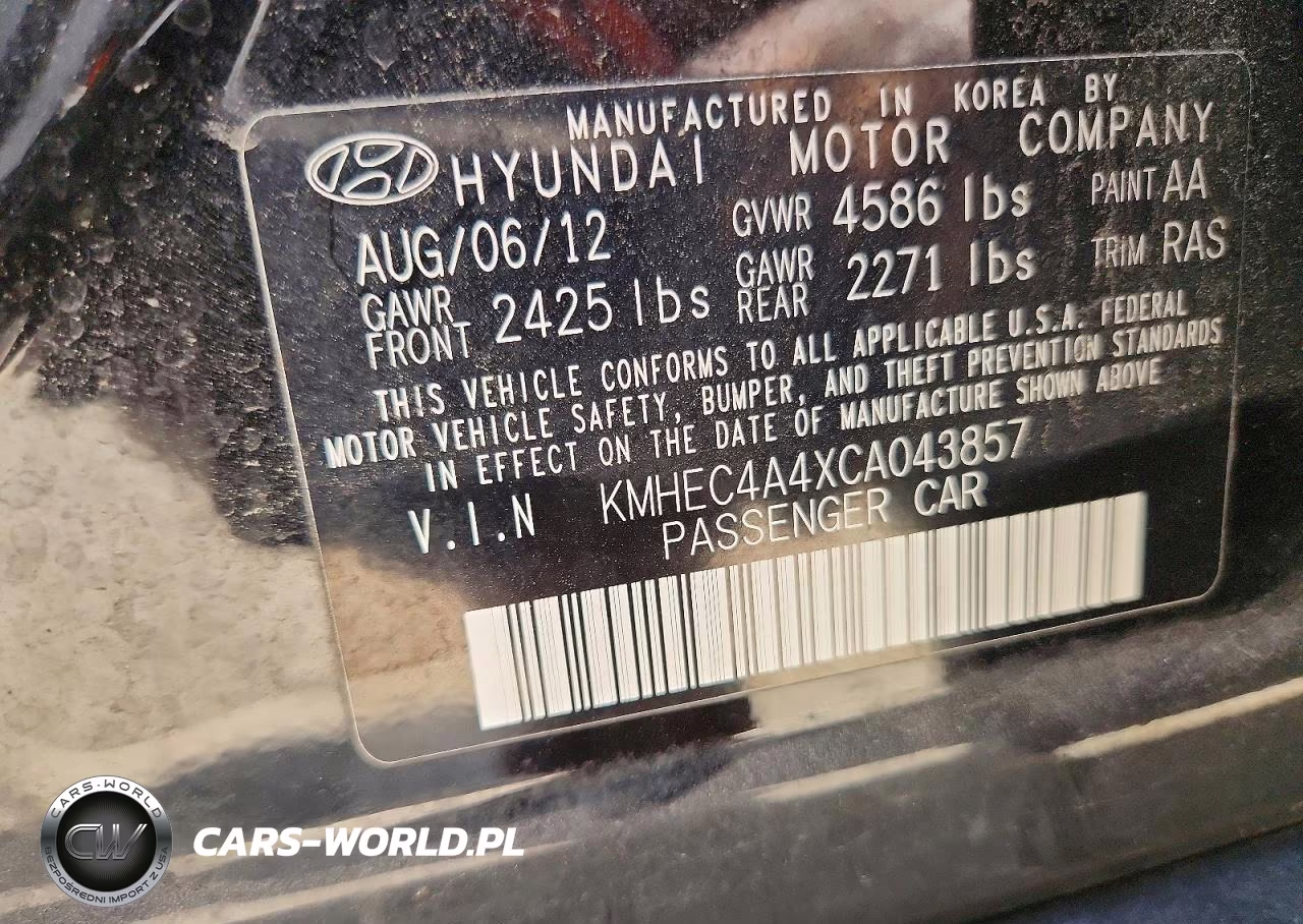 2012 Hyundai Sonata Hybrid VIN:KMHEC4A4XCA043857 - 12