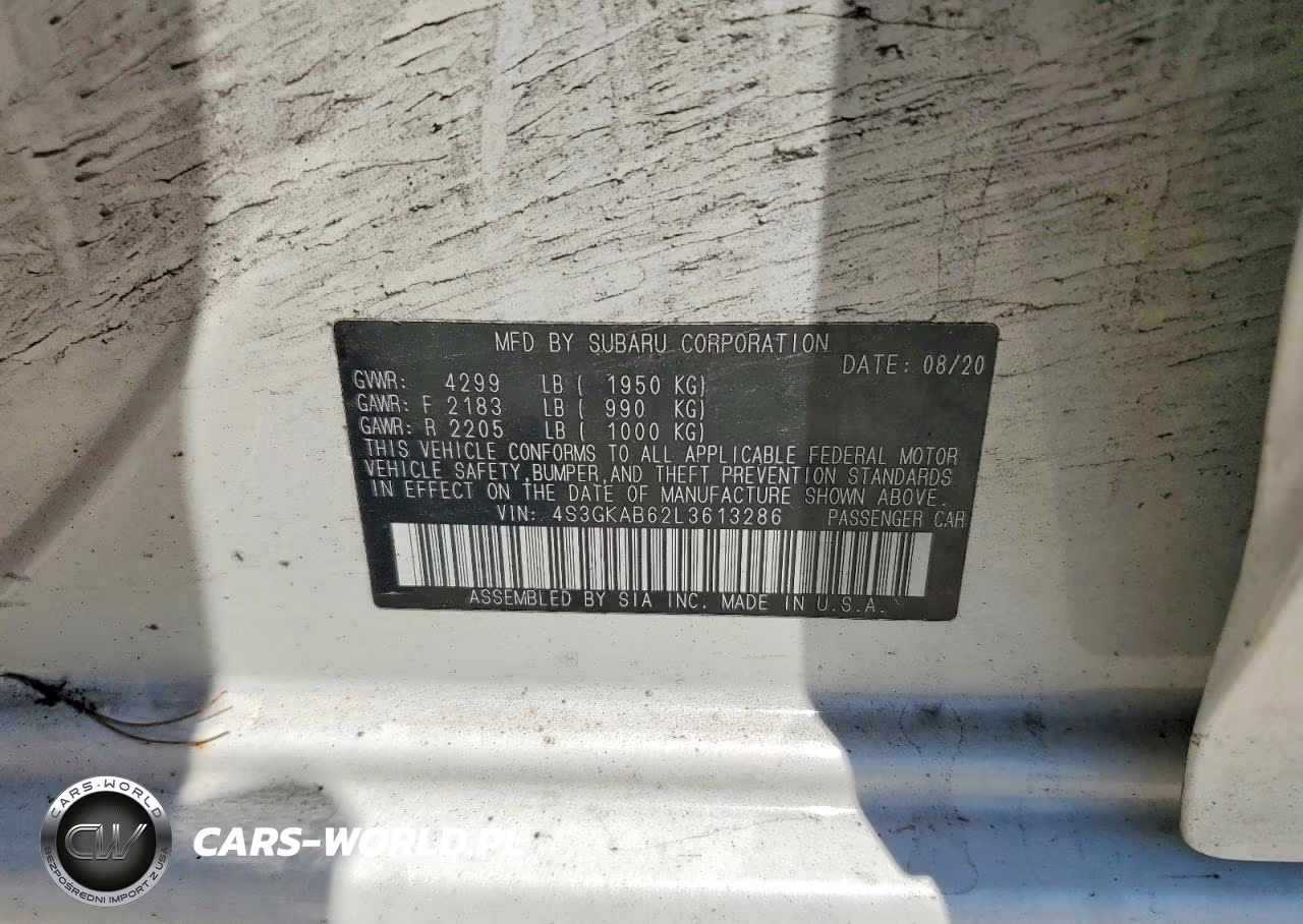 2020 Subaru Impreza VIN:4S3GKAB62L3613286 - 12