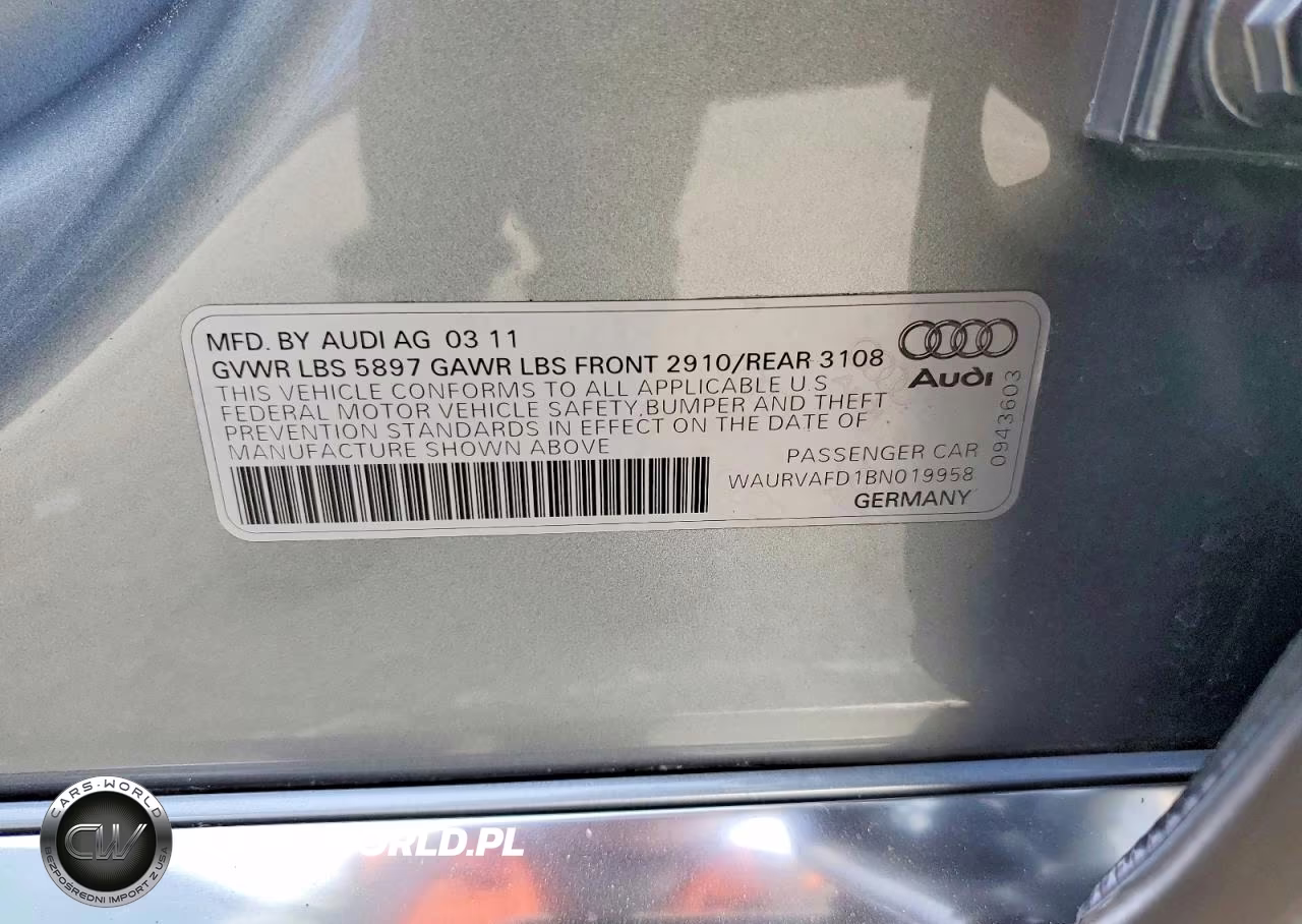 2011 Audi A8 L Quattro VIN:WAURVAFD1BN019958 - 12