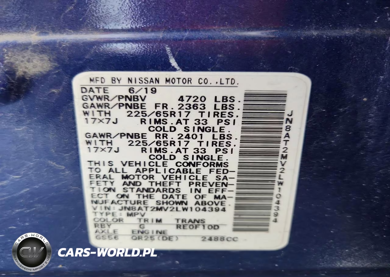 2020 Nissan Rogue Sv VIN:JN8AT2MV2LW104394 - 13