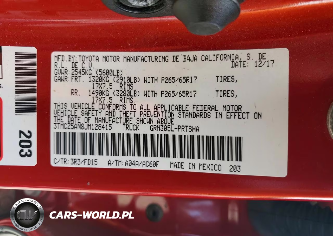 2018 Toyota Tacoma Trd Sport VIN:3TMCZ5AN8JM128415 - 12