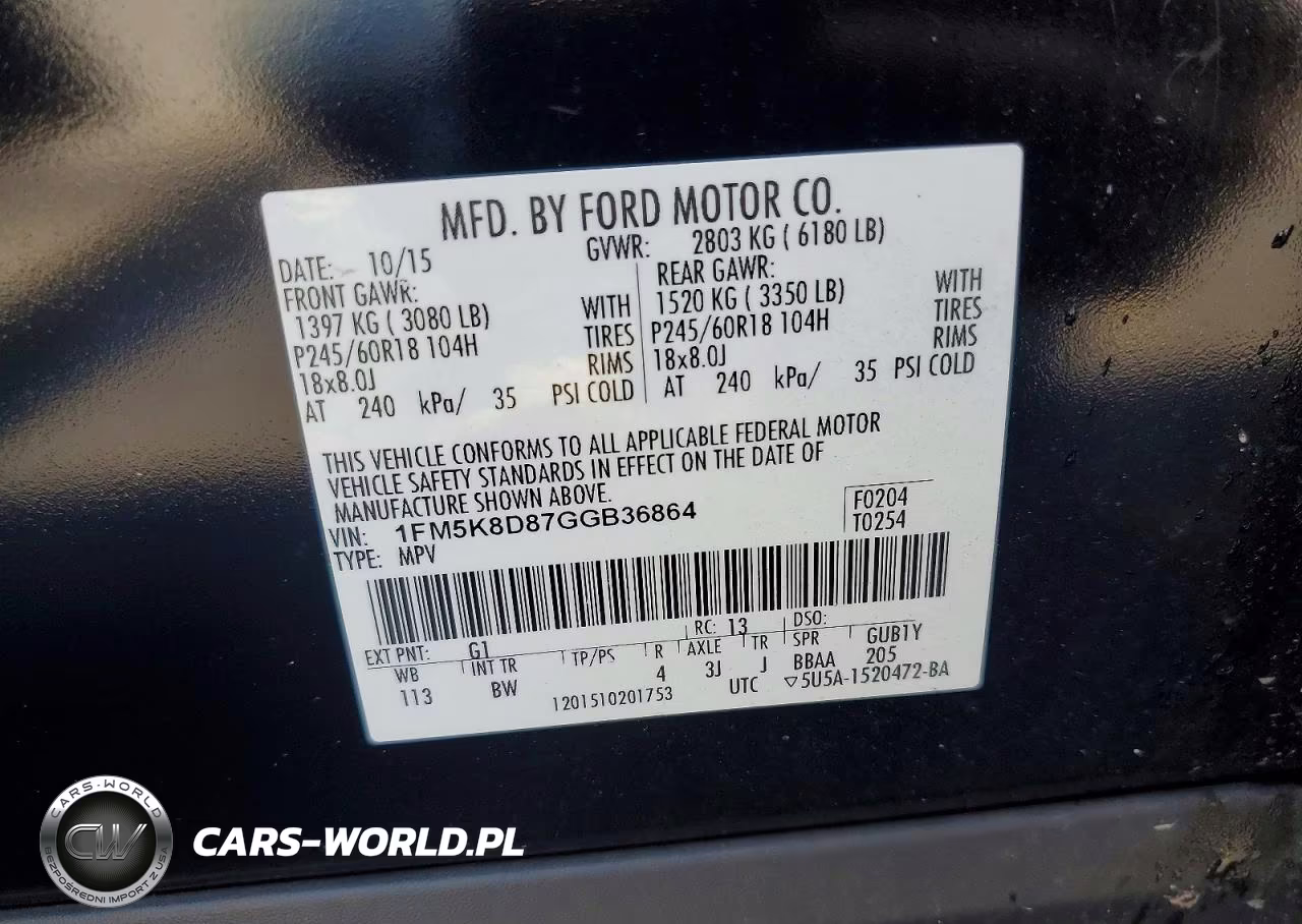 2016 Ford Explorer Xlt VIN:1FM5K8D87GGB36864 - 13