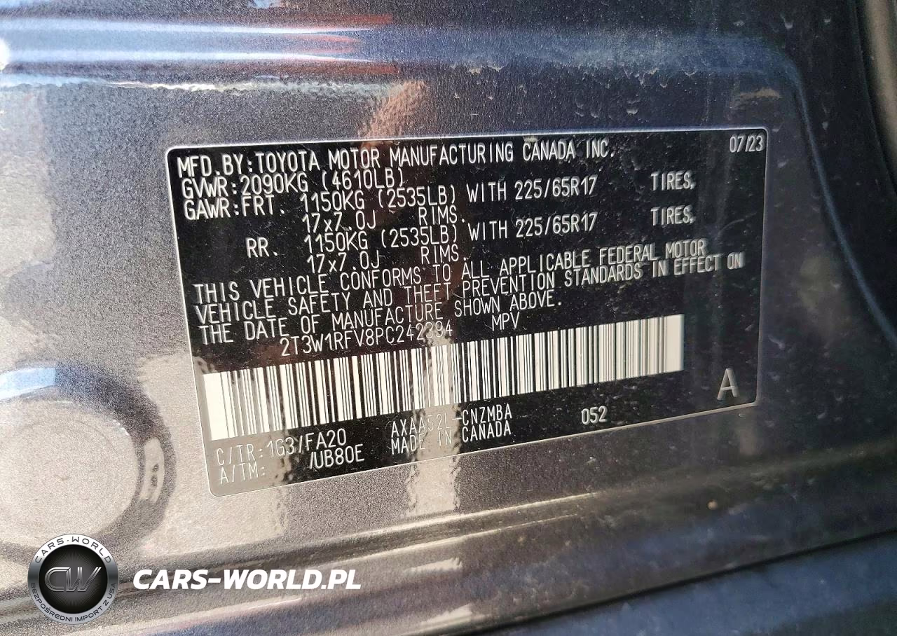 2023 Toyota Rav4 VIN:2T3W1RFV8PC242394 - 13