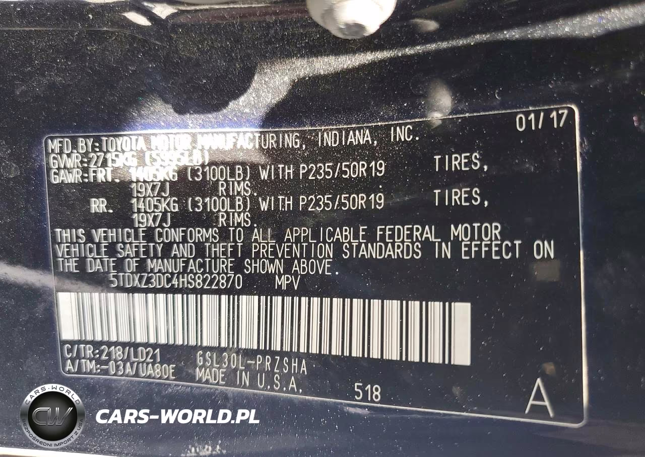 2017 Toyota Sienna Se VIN:5TDXZ3DC4HS822870 - 12