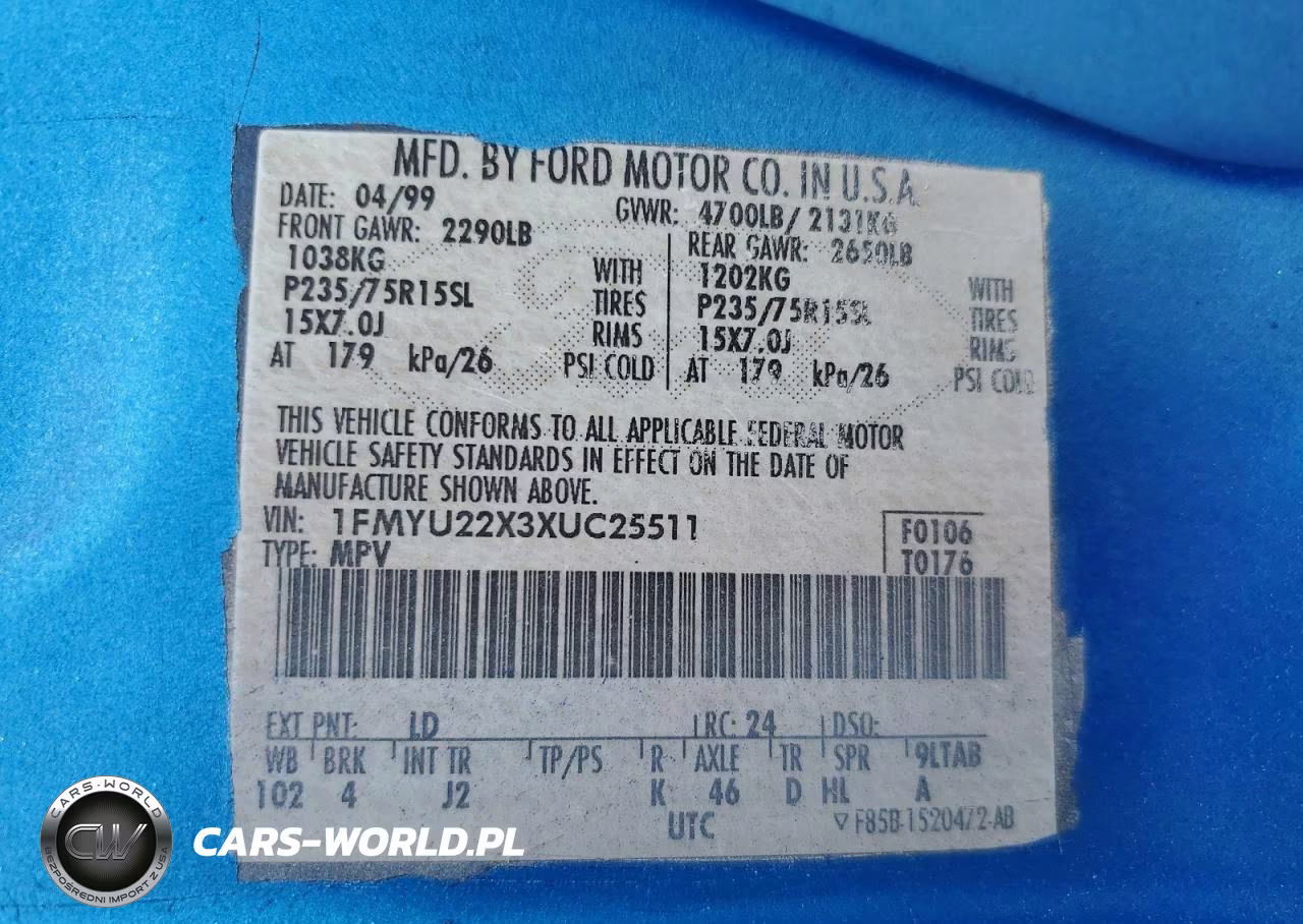 1999 Ford Explorer VIN:1FMYU22X3XUC25511 - 13