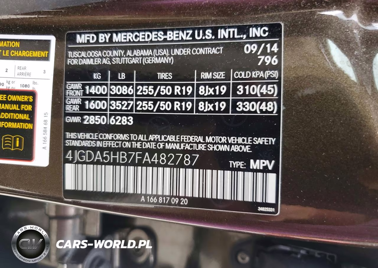 2015 Mercedes-Benz Ml 350 4Matic VIN:4JGDA5HB7FA482787 - 13
