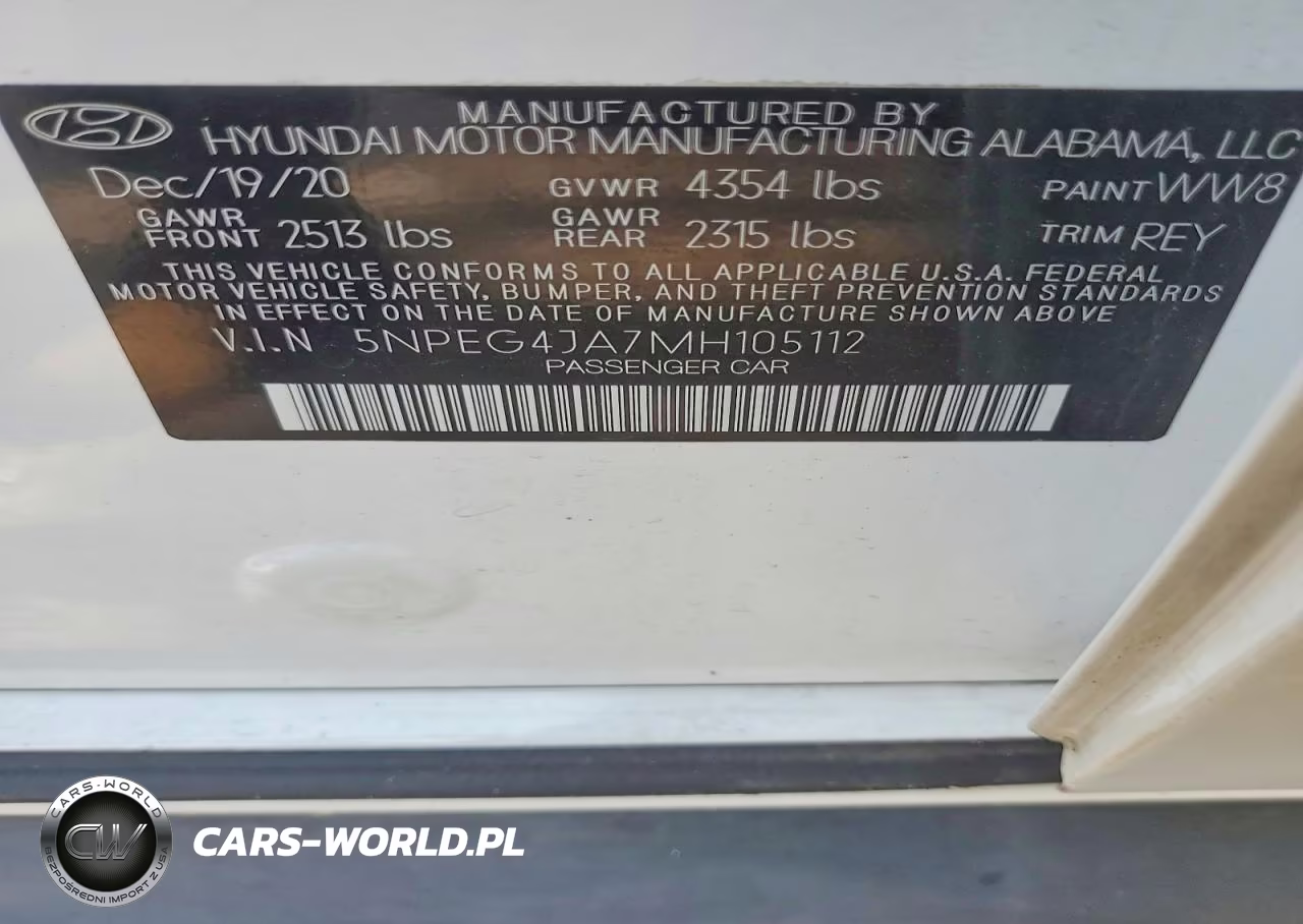 2021 Hyundai Sonata Se VIN:5NPEG4JA7MH105112 - 12