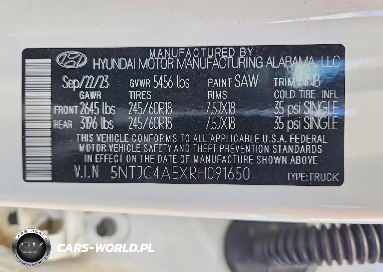 2024 Hyundai Santa Cruz Sel VIN:5NTJC4AEXRH091650 - 12