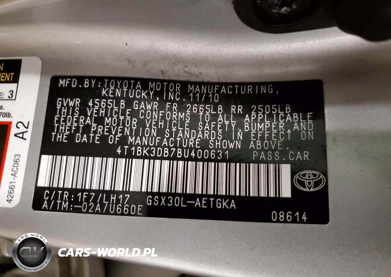 2011 Toyota Avalon Base VIN:4T1BK3DB7BU400631 - 13