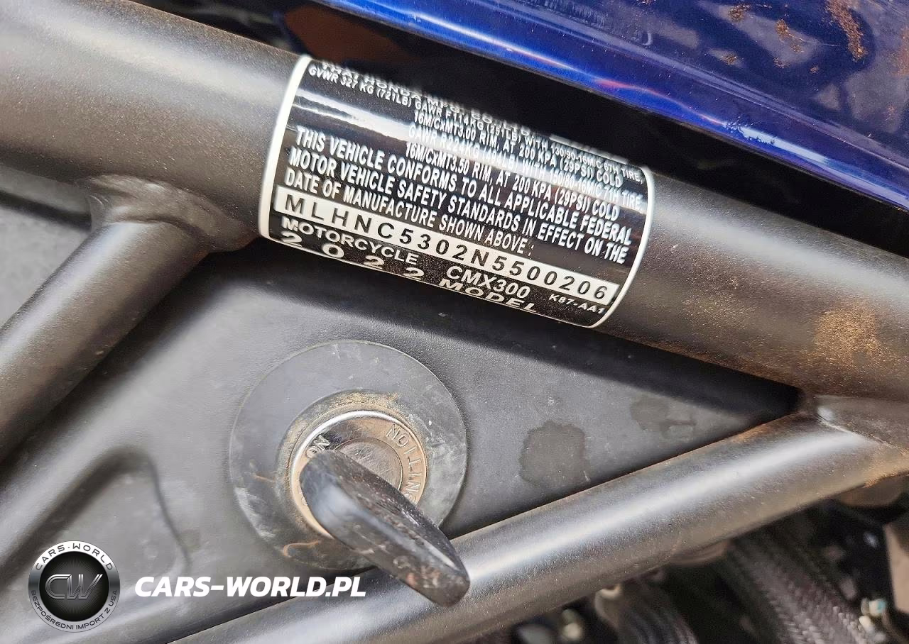 2022 Honda Cmx300 VIN:MLHNC5302N5500206 - 9