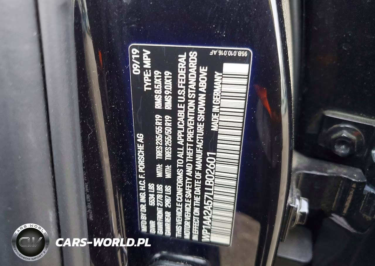 2020 Porsche Macan VIN:WP1AA2A57LLB02601 - 13