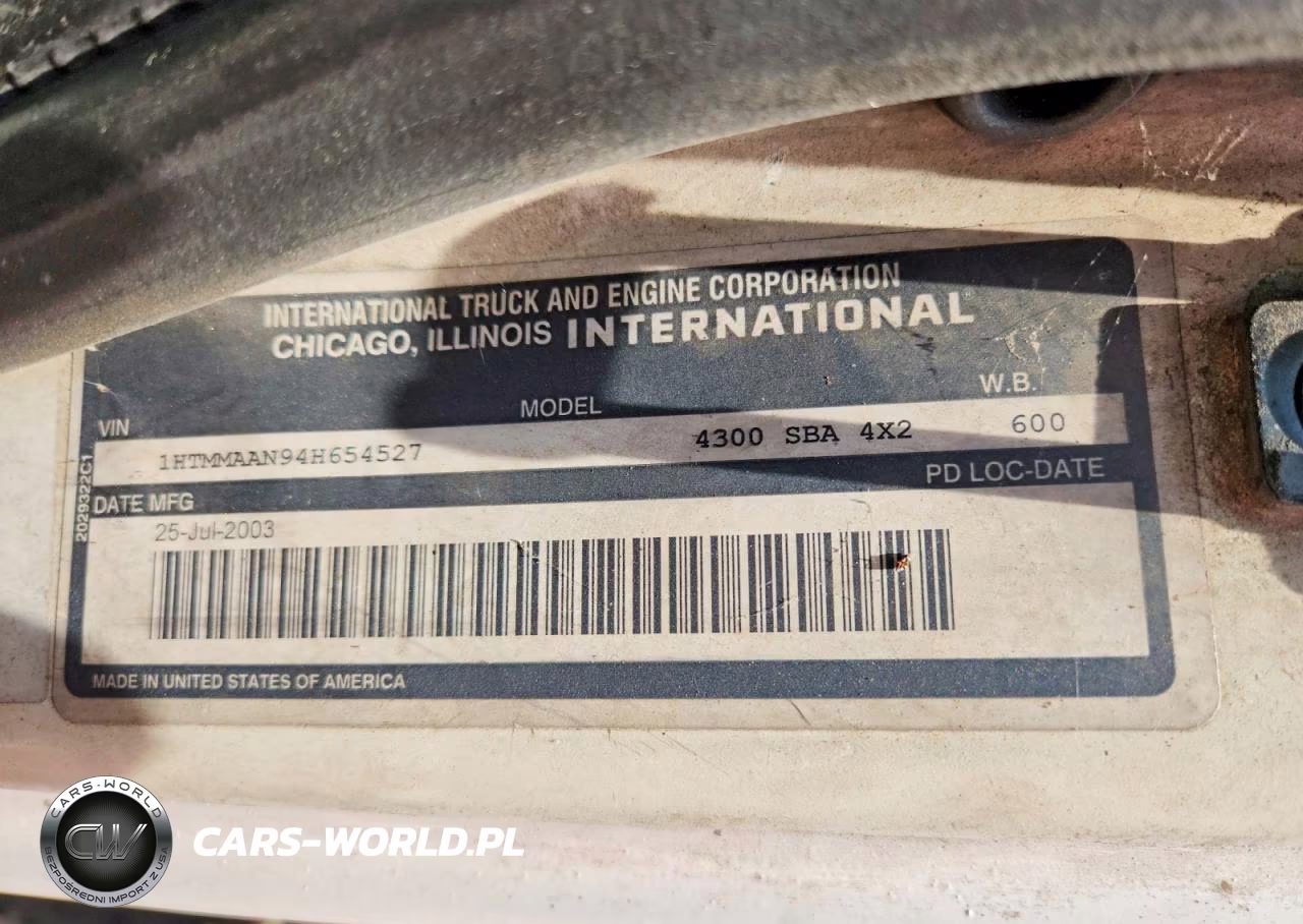 2004 International 4300 Refuse Truck VIN:1HTMMAAN94H654527 - 10