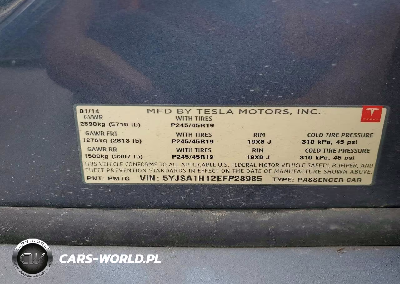 2014 Tesla Model S VIN:5YJSA1H12EFP28985 - 13