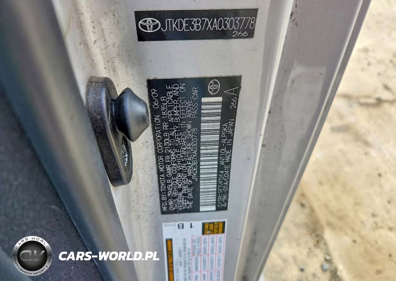 2010 Scion Tc Base VIN:JTKDE3B7XA0303778 - 12