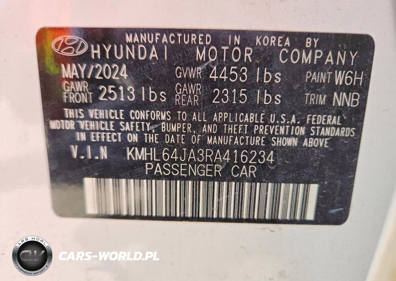 2024 Hyundai Sonata Sel VIN:KMHL64JA3RA416234 - 13