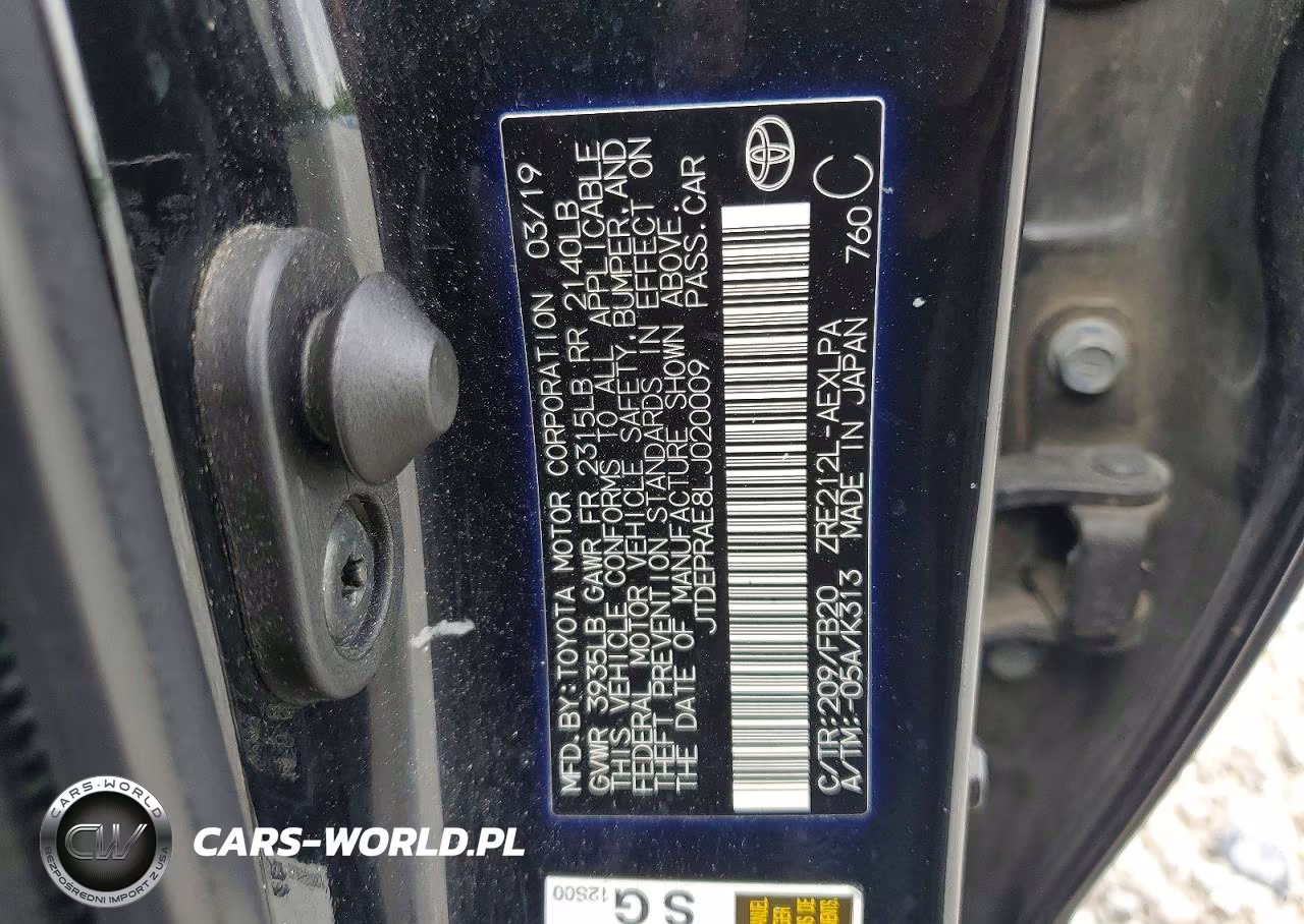 2020 Toyota Corolla Le VIN:JTDEPRAE8LJ020009 - 12